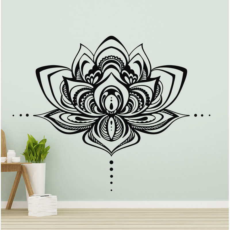 Plants & Flowers Wall Decal, Black, 16" H x 20" W