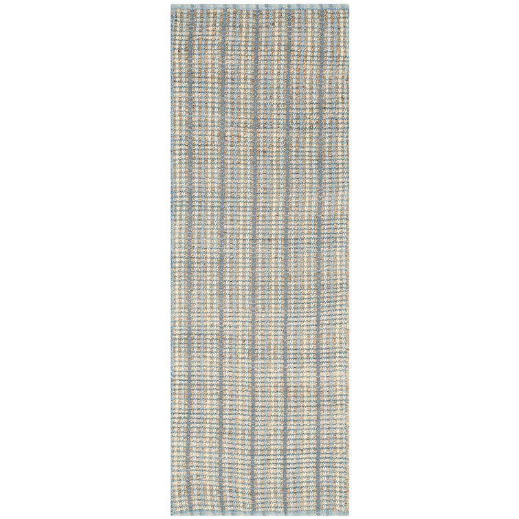 Doleman Hand Woven Jute/Cotton Striped Rug in Gray