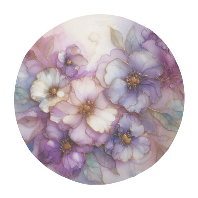 Tapis tressé à l'encre lilas