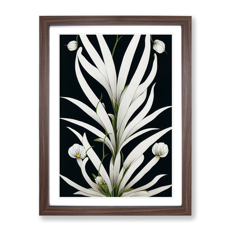 The Unbeatable Flowers - Framed Print, 34cm H x 25cm W x 2cm D, Walnut
