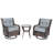 3 Pcs Patio Furniture Set Rocking Chairs Set Of 2 With Glass Top Side Table