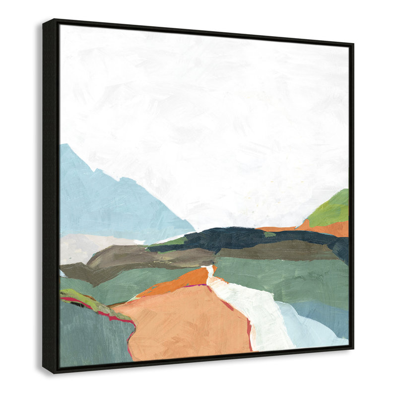 Addy April Morning - Peinture sur toile à cadre flottant, H 37,5 po x l 37,5 po, Espresso