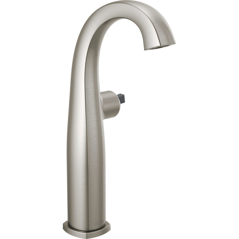 Stryke Single Hole Bathroom Faucet with Drain Assembly and DIAMOND™ Seal Technology Less Handles, Stainless