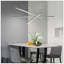 Modern LED Chandelier - Geometric -Arm Design, Adjustable Hanging, Sleek Metal Finish For Dining Room, Living Room & Office
