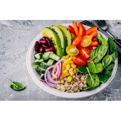 Vegan Lunch by Wmaster890 - Wrapped Canvas Print