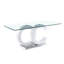Table en verre trempé transparent. Apportez une expérience de maison confortable à la cuisine, à la chambre à coucher et au bureau.-1886442759-1886442756