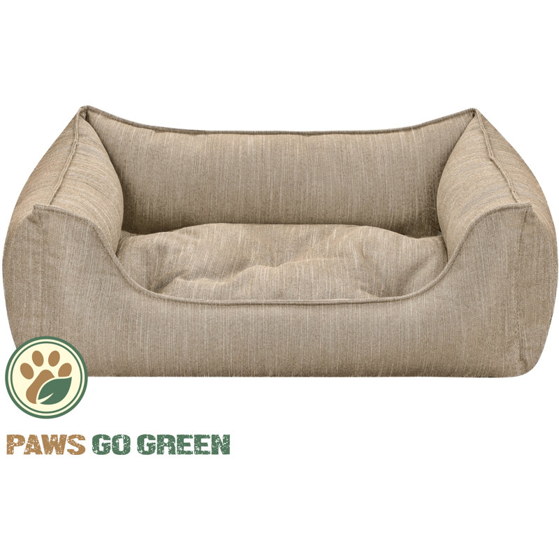 Eco Dog Orthopedic Polyester Pet Bed, Small (70cm W x 50cm D x 25cm H), Taupe