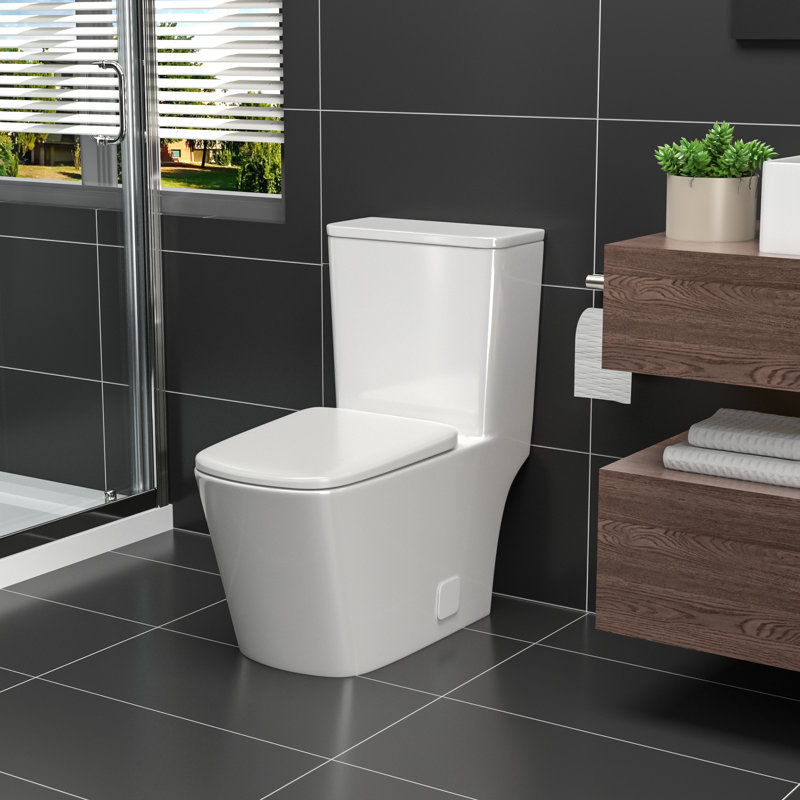 Toilette une pièce moderne à conception simple 1,28 GPF avec siège confortable