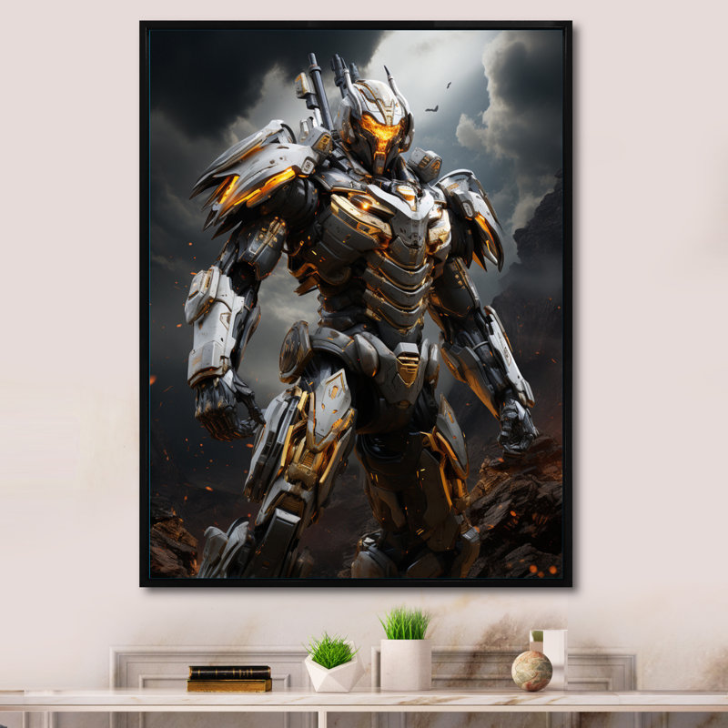 Villian Transformer II, H 40 po x l 30 po x P 1,5 po, Cadre flottant noir