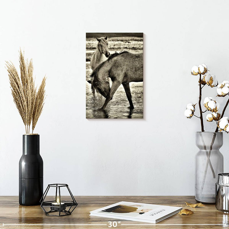 Brampt Summer Beach Horses I, 12" H x 8" W