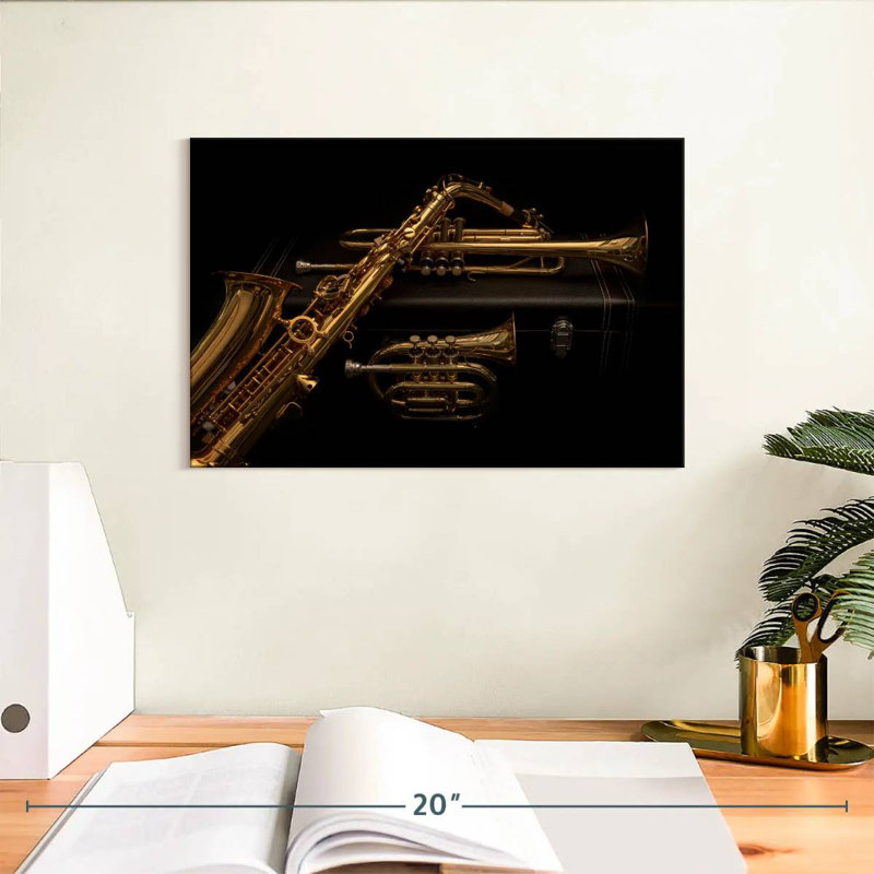 Abarca Wind Instruments, 8" H x 12" W