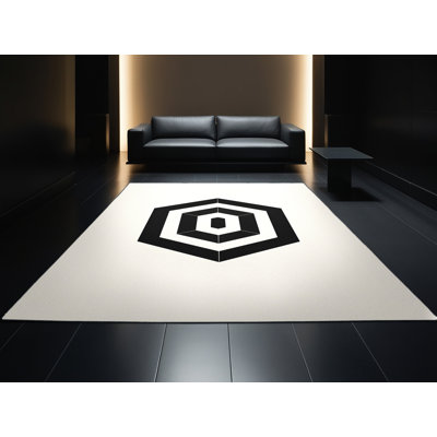 Tapis gris lavable à la machine Patrizius Labyrinth Labyrinth