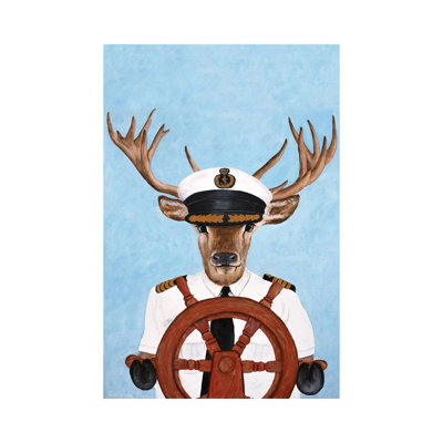 Captain Deer by Coco De Paris - Wrapped Canvas Gallery-Wrapped Canvas Giclée