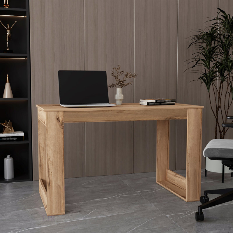 Bureau d'ordinateur dentelle Lacey, Chêne clair