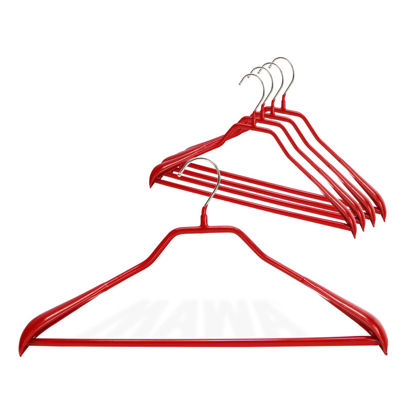 Cintre en métal antidérapant Bodyform, Rouge, H 8 po x l 16,75 po x P 1,25 po