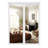 80" Mirrored Closet Sliding Doors with Hardware Kit-100782246