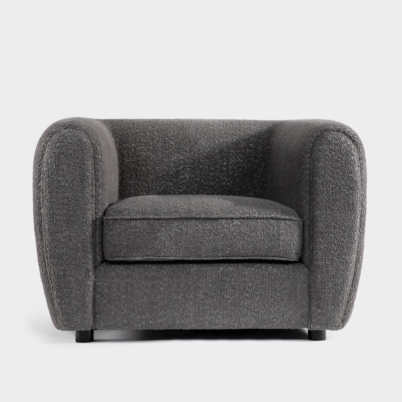 Celal Upholstered Armchair, Charcoal Gray 100% Polyester