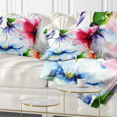 Coussin Watercolor Flowers Everywhere