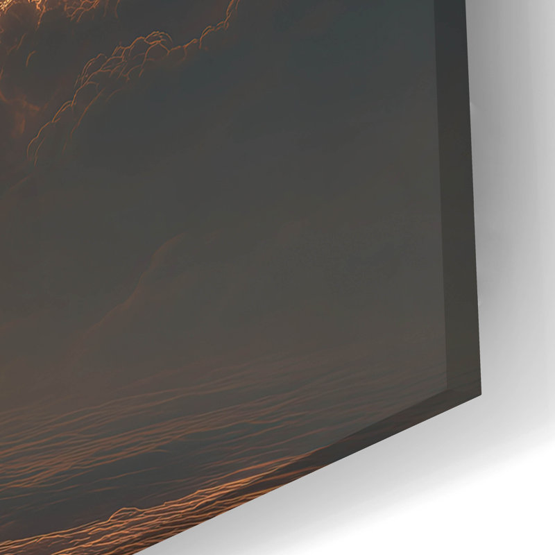 Art mural en verre épique «Marz Sunset 2» par Ann Klee, 24 po x 16 po, H 16 po x l 24 po