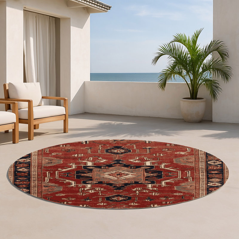 Tapis turc intérieur et extérieur brun, Rectangulaire 8 pi x 10 pi