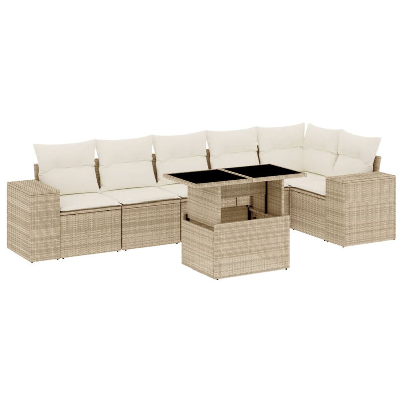 Ensemble de canapé de jardin Vidaxl beige