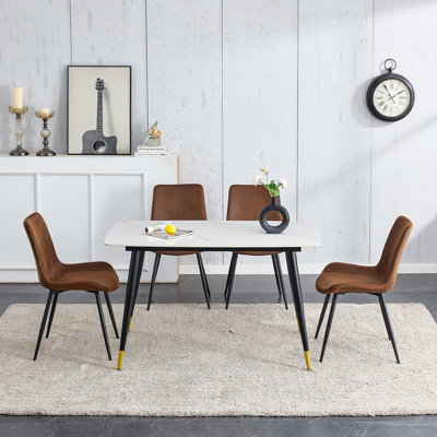 Dining Table Set For 4, Modern Dining Set For Dining Room, Kitchen & Apartment