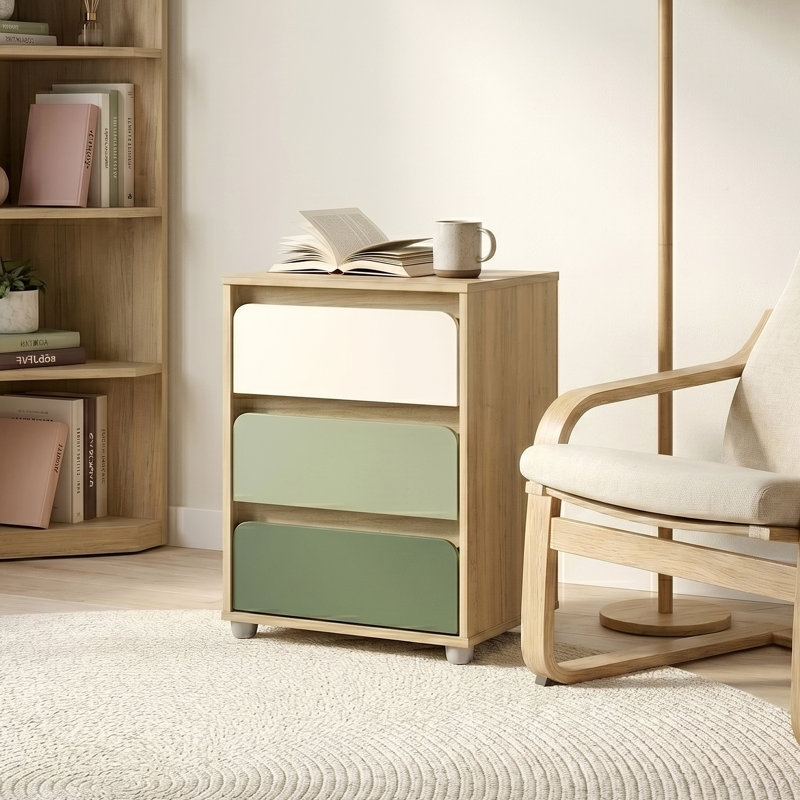Bustillo Modern Contemporary 24.1“ H 3 Drawer Nightstand