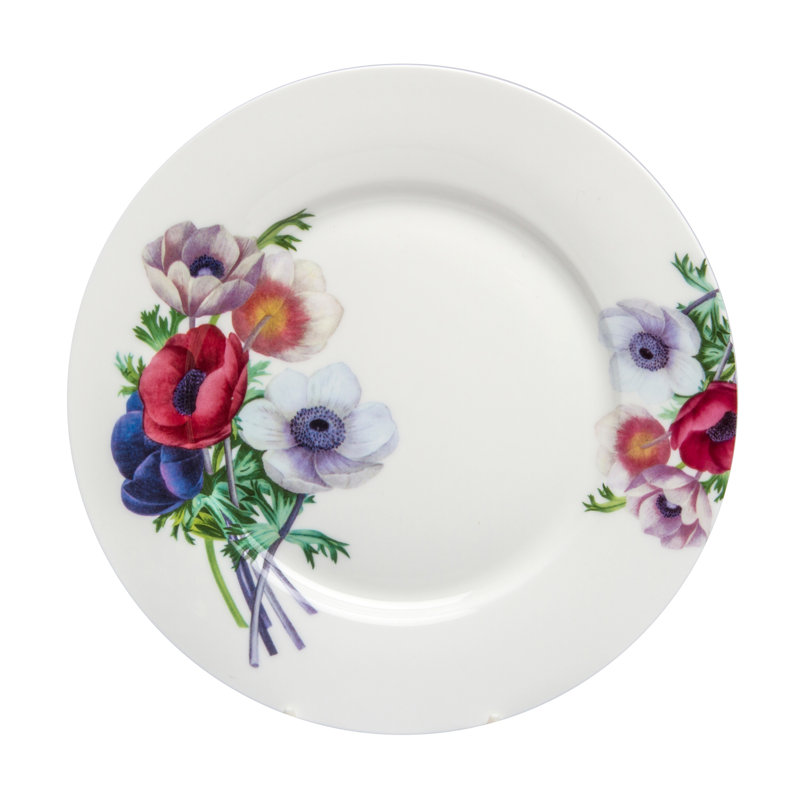 Poppy Purple Bone China Dessert Plate