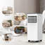 Climatiseur portatif 10 000 BTU, déshumidificateur et ventilateur, climatiseur autoportant pour chambre, unité de climatisation portable avec télécommande et ensemble de fenêtre pour chambre à coucher / dortoir, affichage DEL