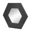 Miroir hexagonal 18,5 "x 18,5" avec cadre en bois massif-1611725841