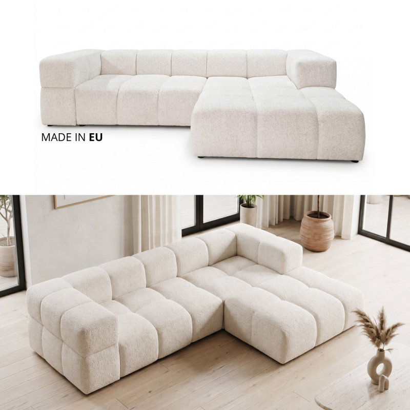 Rudalph 3 Seater Sectional, Right Hand Facing