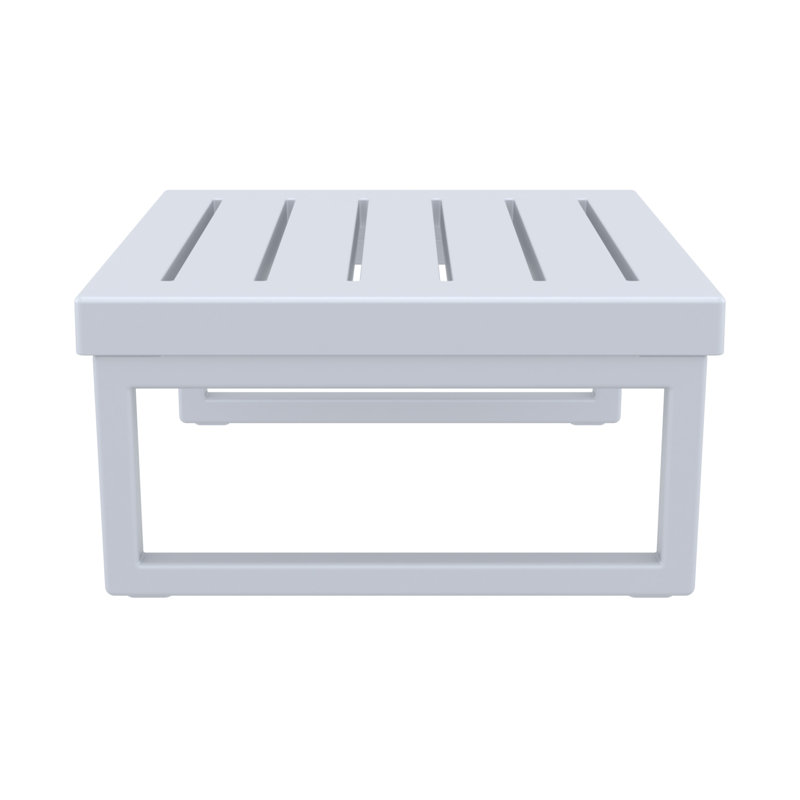 Lane Square Outdoor Coffee Table , 25.5'' in. W 25.5'' in. D, Silver Gray