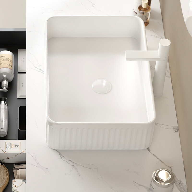 Comptoir en marbre artificiel 30 po - blanc, 0,58 po d'épaisseur, robuste et fonctionnel, résistant aux égratignures, résistant à l'eau, résistant, facile à entretenir, chic pour différents styles de comptoir blanc,