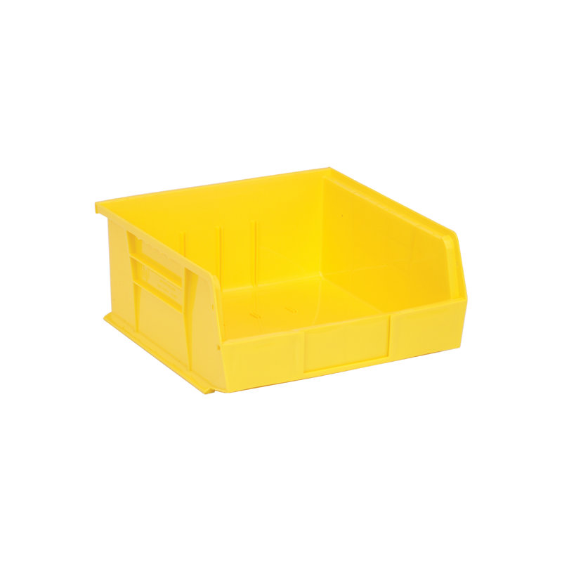  QUS235YL - Ensemble de 6 bacs de rangement robustes à empiler et à suspendre de couleur jaune L 11 po x l 11 po x H 5 po