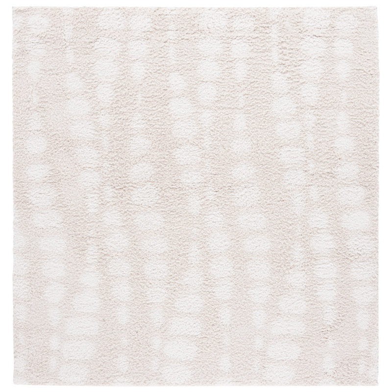 Tapis à poil long en polyester Rumi, Carré 6 pi 7 po