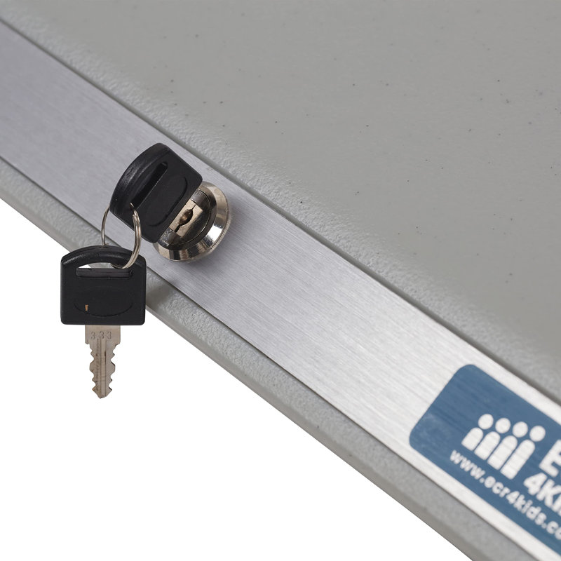 Gray High-Density Polyethylene Locking Under-Bed Storage Safe
