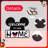 19 Pcs Mickey Welcome Door Sign Interchangeable, Seasonal Wooden Hanging Door Decor