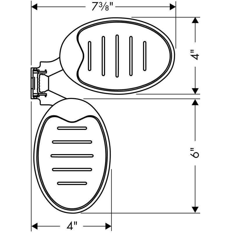 Raindance Cassetta Double Soap Dish