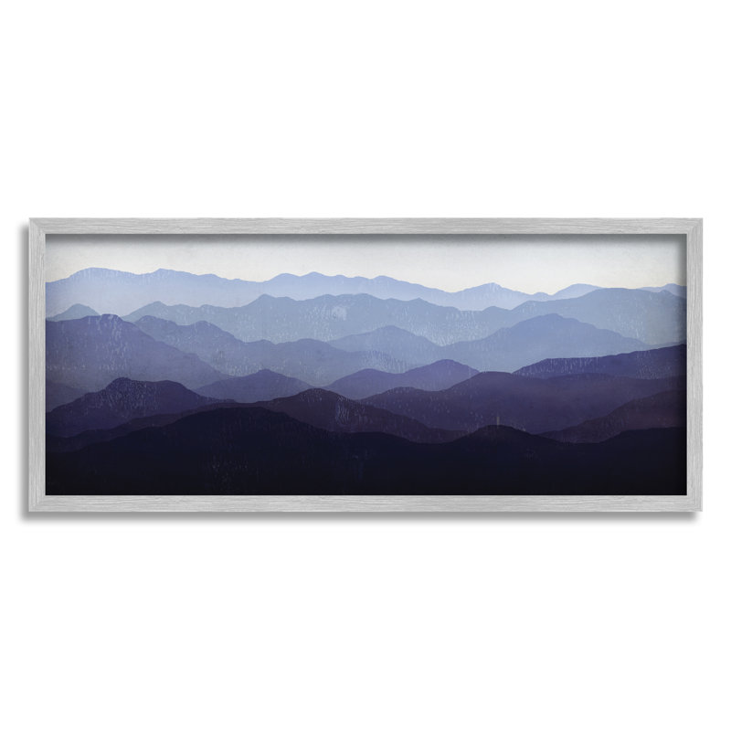 Art mural texturé giclée panoramique de montagnes superposées par Ryan Fowler, H 10 po x l 24 po x P 1,5 po