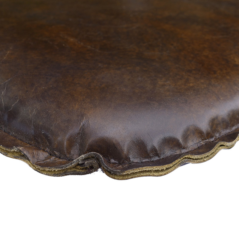 Chaises de salle à manger en métal avec coussin de siège Hickey, Brun rétro