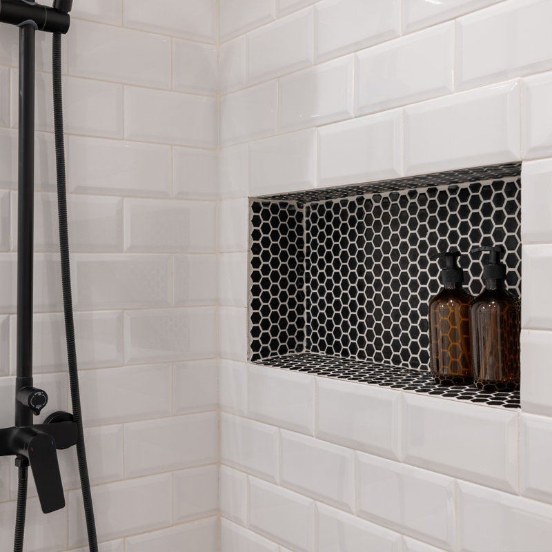 Tablette de douche encastrée pour douche, H 20 po x l 16 po x P 4 po