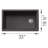 Inteos SILGRANIT 33" Single Bowl Reversible Undermount Workstation Kitchen Sink-109702754