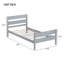 Lit en bois d'hévéa