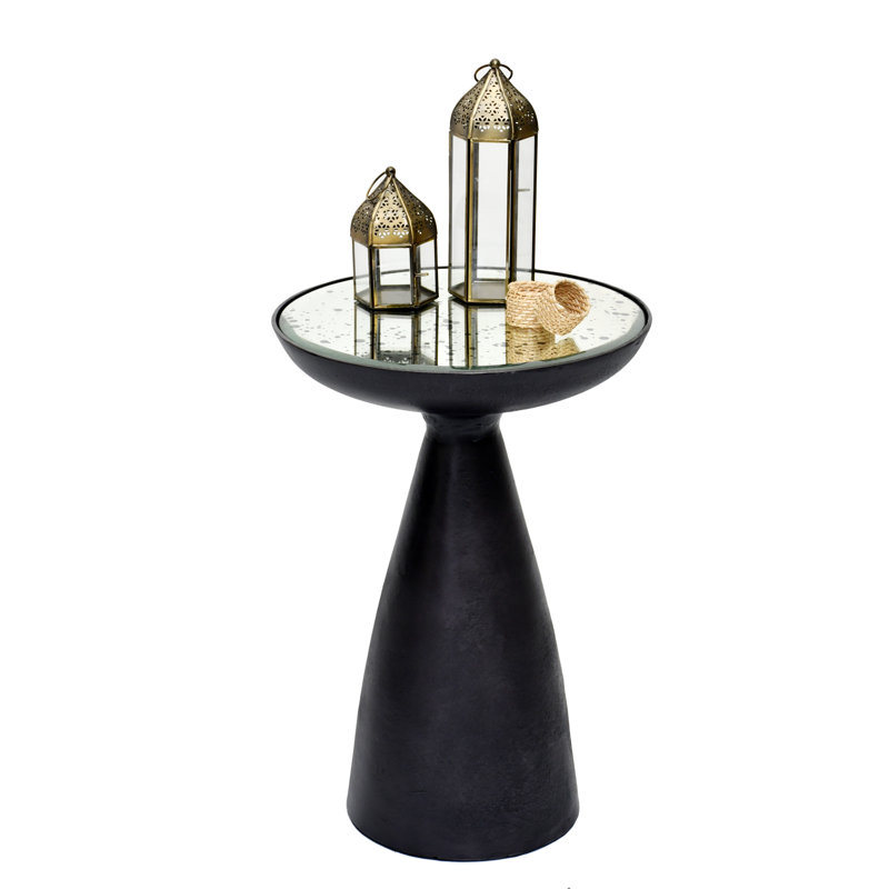Table d'appoint en forme de sablier, Noir