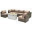 Ensemble de conversation pour 6 personnes avec foyer et coussins Sunbrella LSI-1407240351