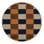 Machine Washable Checkered Brown Area Rug