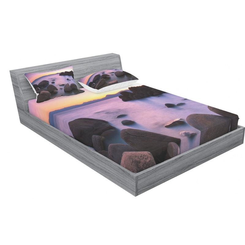 Microfiber Sheet Set, Queen Sheet Set with Fitted Sheet