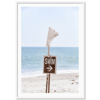 Swim Malibu Beach Print by Carly Tabak