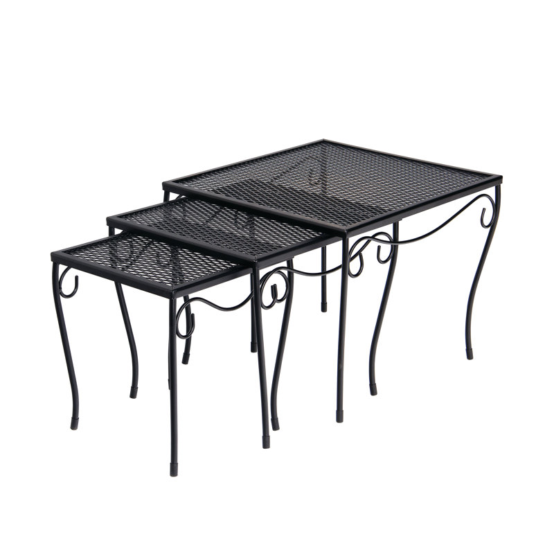 Occasional Outdoor Square Side Table, Textured Black