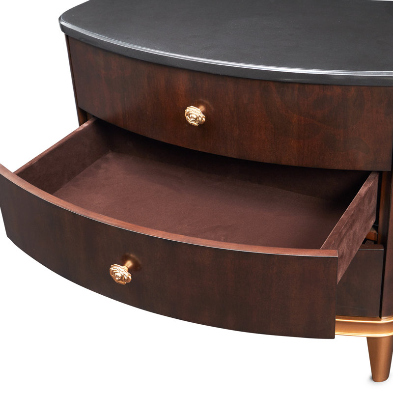 Camellia Field 3-Drawer Nightstand